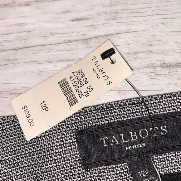 Talbots Black / White Skirt Size 12P NWT - Picture 2 of 4